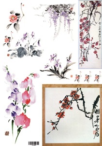 Декупажна карта 29,5x45 "Квіти в китайському стилі"