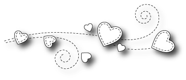 Ніж для вирубки від Poppystamps - Heart Breeze