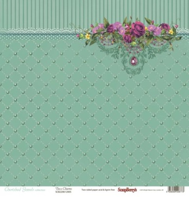 Бумага для скрапбукинга от ScrapBerry's - Драгоценности - Подвески, двусторонняя, 30,5x30,5 см