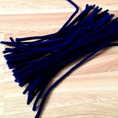 Синільний дріт, колір темно-синій, 30 см, 1 штука