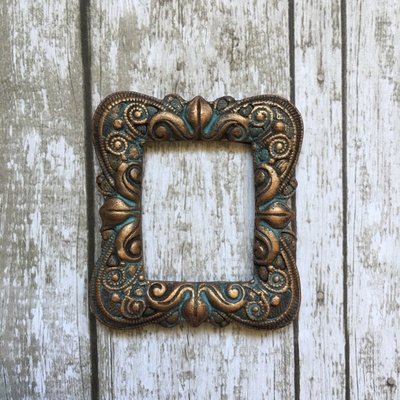 Рамочка гіпсова з мідним патинуванням від E.В.A., 4,2x4,7см