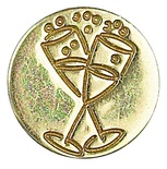 Сургучная печать "Праздничные бокалы с пузырьками"