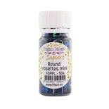 Паєтки розетки міні, темно - сині з зеленим перламутром 504, ТМ Фабрика Декору