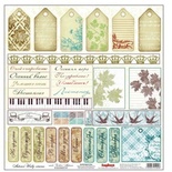 Аркуш паперу для скрапбукінгу від ScrapBerryʼs - осінній вальс - Картинки Золота осінь