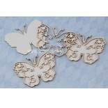 Чипборд Scrapiniec - Бабочка цветочная объемная большая, 1 шт.