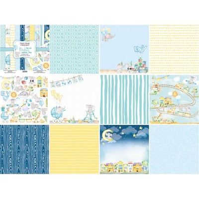 Набір паперу для скрапбукінгу My cute Baby elephant boy 30,5x30,5см 10 аркушів, ТМ Фабрика Декору