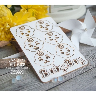 Чипборд ScrapBox - мордашки Hc-012