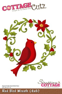 Ніж для вирубки CottageCutz Red Bird Wreath, 10x15см