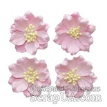 Гардении нежно-розовые, Набор цветов из шелковичной бумаги 4 шт., диаметр 5см