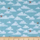 Ткань 100% хлопок - Облака и птички, 45х55 см