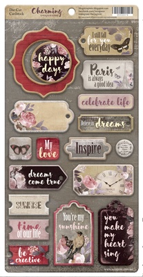 Чипборд, Scrapmir - Charming (Чарівність), ENG, 18 шт.