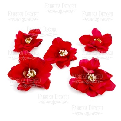 Квітка магнолії темно червона, 1 шт., ТМ Фабрика Декору