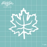 Чипборд від Вензелик - листочок, розмір: 60x57 мм