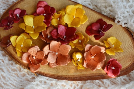 Набор бумажных цветов от WOODchic - Металлизированные 058