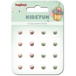 Набір перлинних брадс "Забава", колір малиновий, персиковий, зелений, 16 шт.