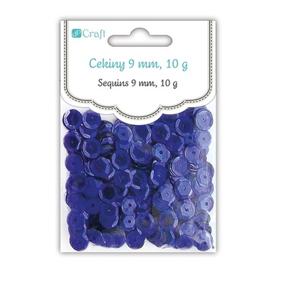 Паєтки круглі 9 мм, 10 колір синій метал, TM dpCraft (Dalprint)