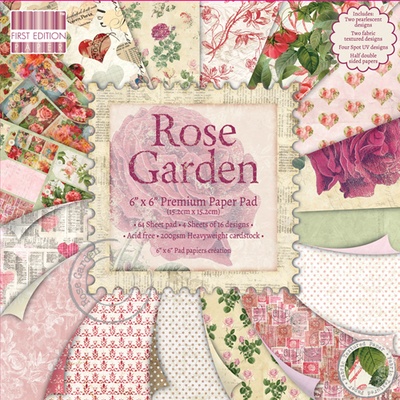 Набір паперу для скрапбукінгу First Edition - Rose Garden, 16 аркушів, розмір 15x15см