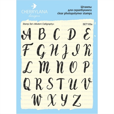 Набір штампів від Cherrylana - "Modern Calligraphy" англ., великі літери