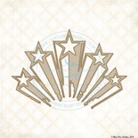 Чипборд Blue Fern Studios - Grunge Shooting Stars