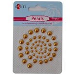 Набір перлин самоклейних золотих, 50 шт., ТМ Santi