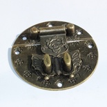 Замок круглый металлический, 58х58мм, 2 детали