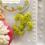 Прикраса Webster's Pages - Fleur, колір зелений, 1 штука