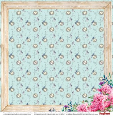 Бумага для скрапбукинга от ScrapBerry's - Уютная мастерская - Мамина люстра, двусторонняя, 30,5x30,5 см