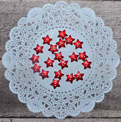 Ґудзики пластикові від ScrapBerryʼs "Зорочки" 20 шт., 13 мм