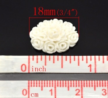 Кабашон "Квітка", 18мx13мм, 1 шт.