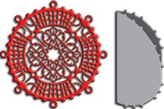 Ніж для вирубки Christmas Ball Decoration with Angel Wing від Cheery Lynn Designs