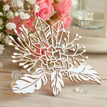 Чипборд ScrapBox - Сукулент з пірʼїнками і кристалами Hf-159