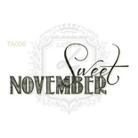Акриловый штамп Lesia Zgharda TA006 Sweet NOVEMBER, размер 5.1х2.2 см