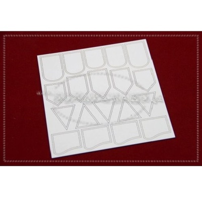 Чипборд Scrapiniec - Прапорці мікс без дірочок, 38 штук