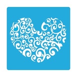 Маска - Фабрика Декору - серце завитки, 15см Х15см