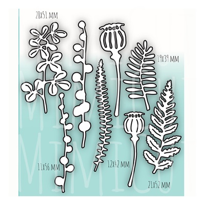 Нож для вырубки от MiMiCut - Гербарий II, 28*51, 19*39, 11*56, 12*42, 21*52мм