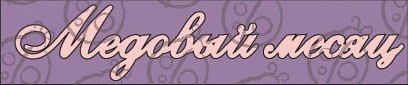 Чипборд. Напис "Медовий місяць" №2
