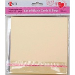 Набір кремових текстурованих заготовок для листівок, 15см на 15см, 300г/м², 5шт., ТМ Santi