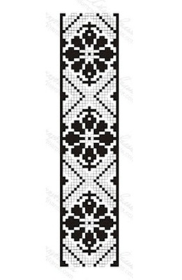 Акриловый штамп F033b Орнамент, размер 2,3 * 10,1 см