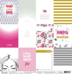 Лист бумаги для скрапбукинга от Polkadot  - Карточки, коллекция Ветер перемен, 30х30 см, плотность 190 гр\м2