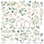 Аркуш двостороннього паперу Scrapmir - Квіти - Pink Childhood, 30x30cм