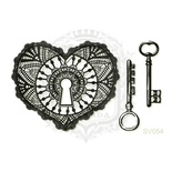 Акриловий штамп Lesia Zgharda Ключі до серця SV054, набір складається з 3 штампів