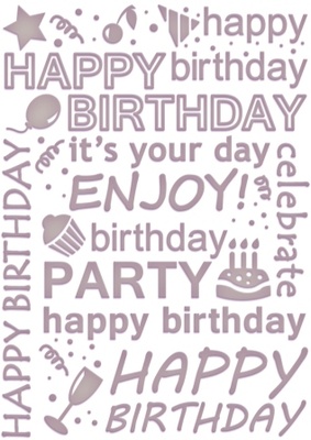 Папка для тиснения от Couture Creations - Happy Birthday, All Occasions Collection