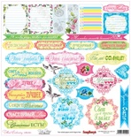 Аркуш паперу для скрапбукінгу від ScrapBerryʼs - Квіткова вишивка