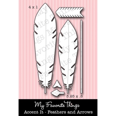Ніж для вирубки My Favorite Things - Die-namics Accent It - Feathers and Arrows (MFT312) - Пір’я і стріли