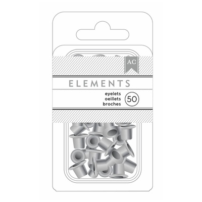 Люверсы от American Crafts - Silver 3/16", 50 шт