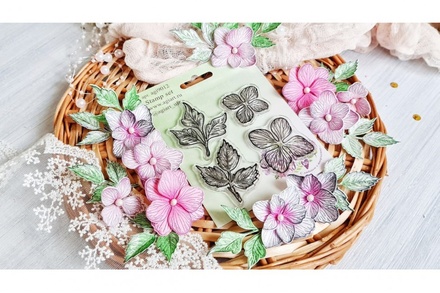 Набір штампів "Ботанічні замальовки: "Гортензії "Мрія" від AgiArt