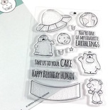 Набор штампов Gerda Steiner - Alien Invasion 4x6 Clear Stamp Set