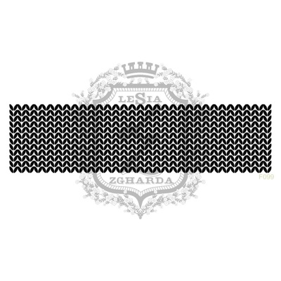 Акриловый штамп Lesia Zgharda F099 Вязание лицевыми петлями, размер 11х2.9 см