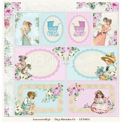 Бумага для скрапбукинга LemonCraft - Tiny Miracles - 06, двусторонняя, 30х30 см, 1 лист