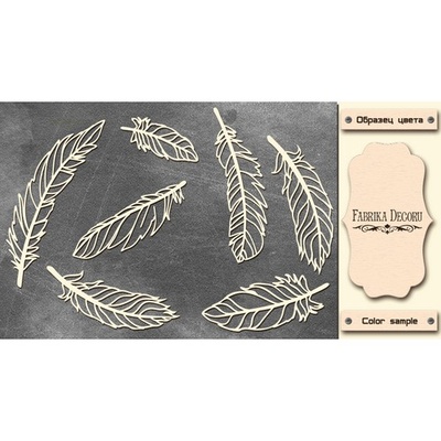 Набір чіпбордів Перья 492, колір молочний, ТМ Фабрика Декору